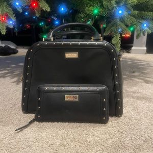 Kate Spade studded purse and wallet set